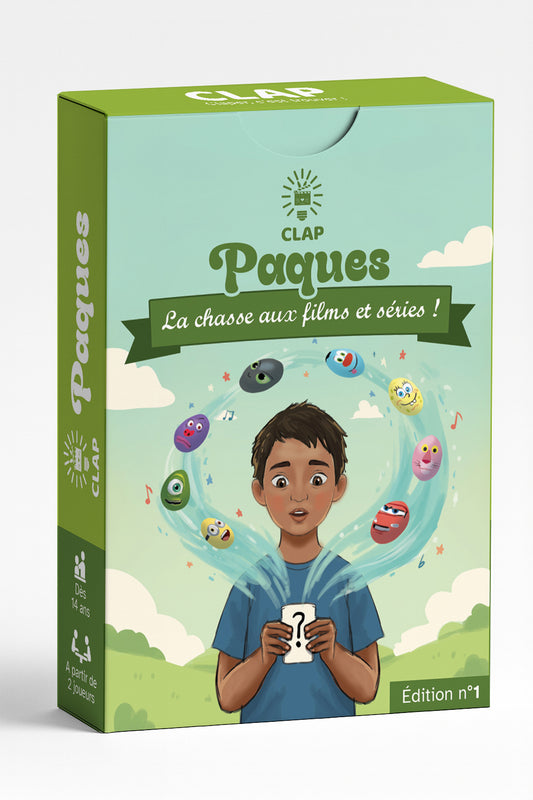 CLAP spécial Pâques - le 1er jeu de cartes de devinettes de films et séries d'animation au monde !